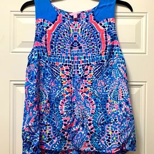 XL Lilly Pulitzer Zeta Top -Tic Tac Tile *rare*